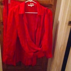 NEIMAN MARCUS RED 2 PIECE